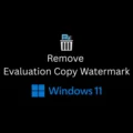 Remove Evaluation Copy Watermark